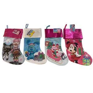 New 4 Pack Christmas Stocking Peppa Pig Blues Clues Minnie Mouse LOL Surprise